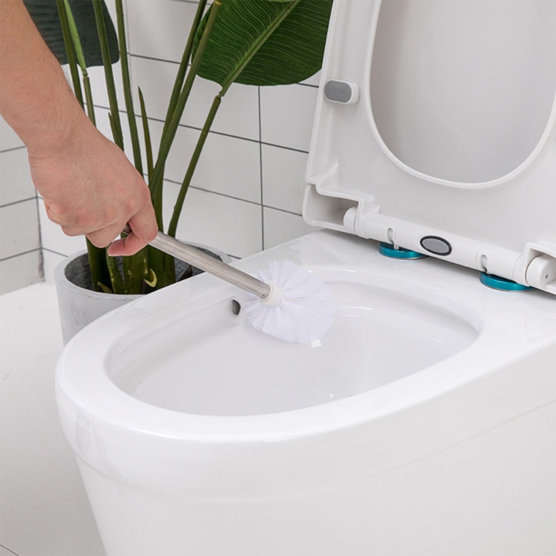 Bàn Chải Vệ Sinh Toilet Lông Mềm Bằng Thép Không Gỉ