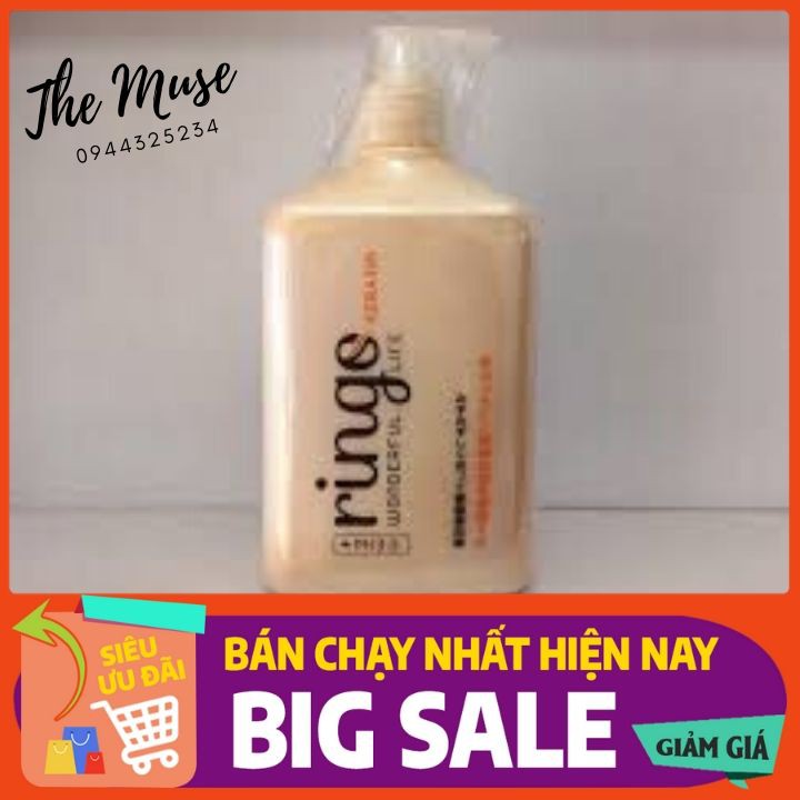 RINGO-Dầu Hấp Ủ Dưỡng Ẩm Phục Hồi Tóc Keratin RINGO 500ml