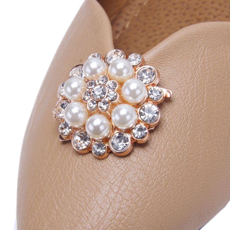 HAN❀ 2 Pcs Shoe Clip Shoes Decoration DIY High Heel Sandals Pearl Rhinestone Ornament Clips Buckle