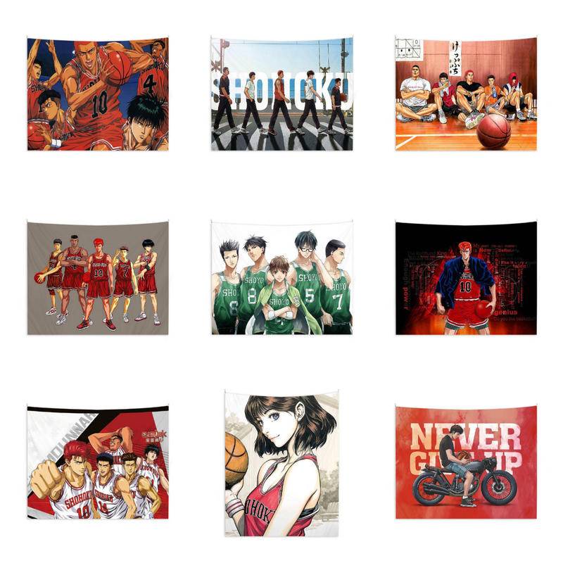 Thảm Treo Tường Trang Trí Phòng Ngủ Hình Nhân Vật Anime SLAM DUNK Độc Đáo