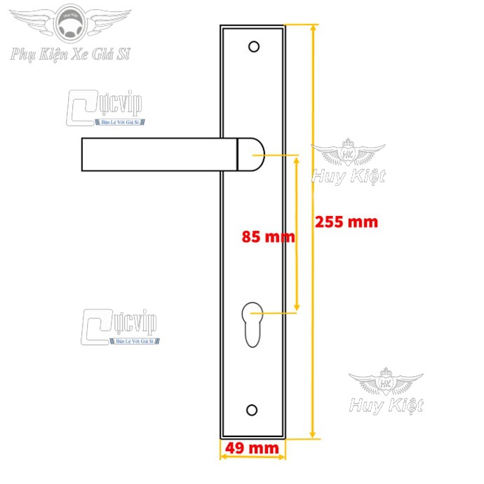 [GIÁ HỦY DIỆT] Ổ Khóa Cửa Chính Tay Gạt Cho Cửa Gỗ, Cửa Sắt, Cửa Nhôm Five Stars 001SS MS3201