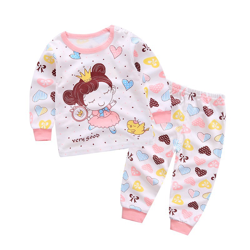 Set đồ ngủ dài in họa tiết dễ thương cho bé