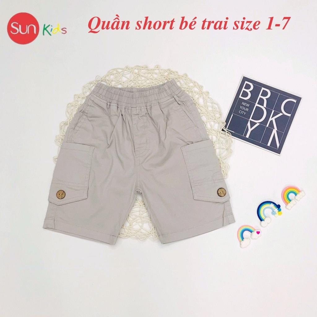 Quần short bé trai, quần sooc cho bé chất kaki mềm mát, màu tươi sáng, size 2-7 - SUNKIDS1