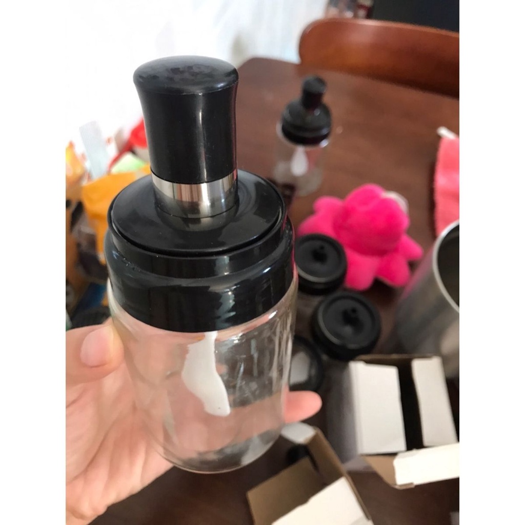 Hũ chai đựng gia vị - Lọ đựng gia vị thủy tinh kèm muỗng tiện lợi thông minh, đa năng