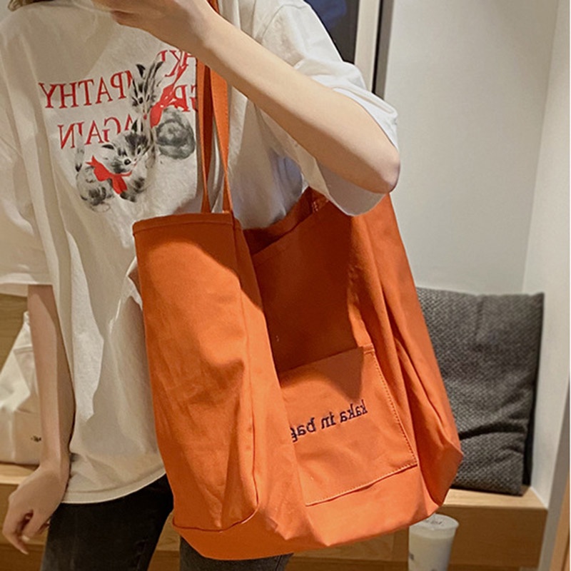 IELGY Túi Xách Canvas Sức Chứa Lớn Thời Trang Cho Nữ