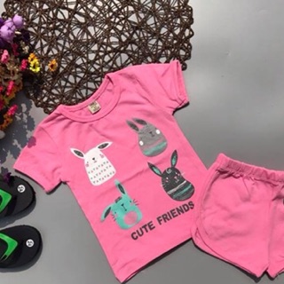 Set 5 bộ tay ngắn bé gái