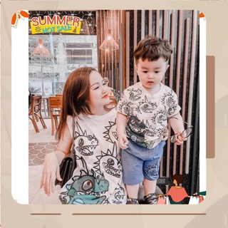 ANU267 ÁO PHÔNG ĐÔI KHỦNG LONG CHO MẸ VÀ BÉ