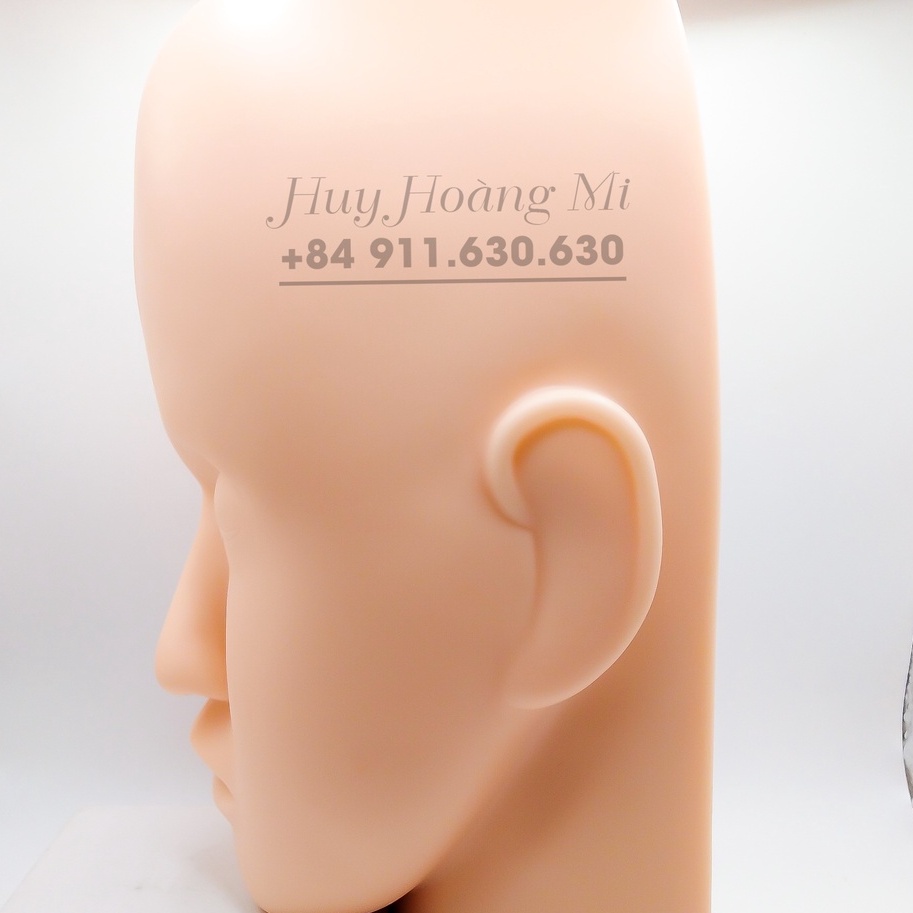LOẠI 1_Đầu Manocanh dùng tập nối mi, phun xăm, massgae_Loại silicon mềm_Dụng cụ nối mi_Huy Hoàng Mi