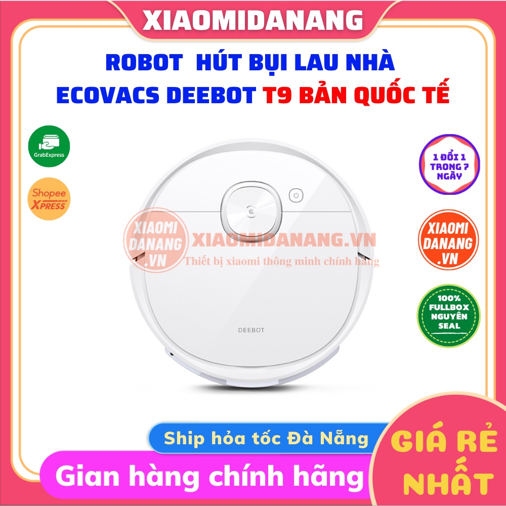 Robot hút bụi lau nhà Ecovacs Deebot T9 - Lực hút Max 3000Pa -Bản Quốc Tế - Bảo hành 24 tháng