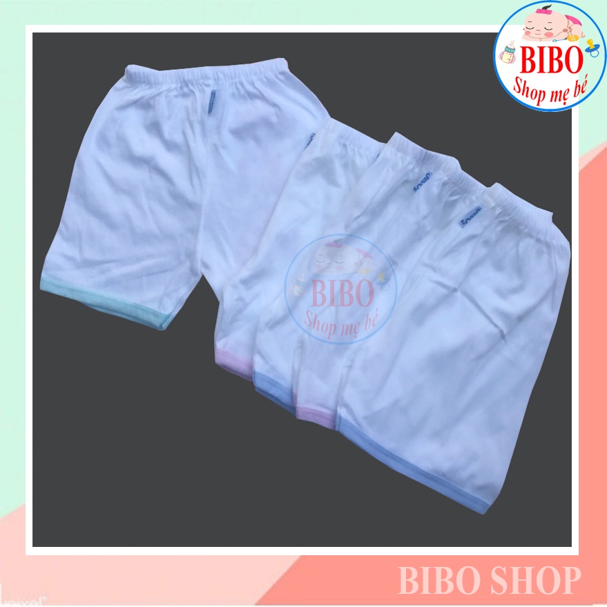 Combo 5 quần đùi sơ sinh Trắng JOU, chất vải cotton 100% cao cấp, mềm, mịn, thoáng mát, Giao mẫu giống hình