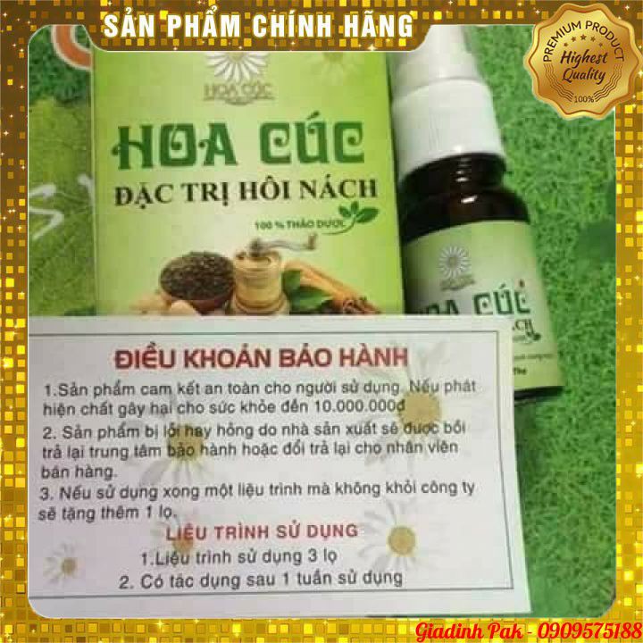 (Chính Hãng) Xịt Triệt Hôi Nách Hoa Cúc - Ngăn Tiết Mồ Hôi - Giảm Thâm (Mẫu Mới)