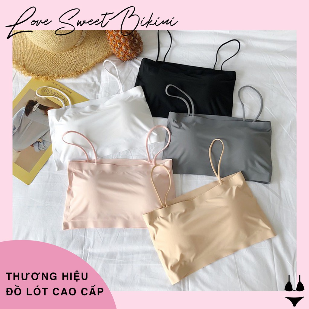 Áo Bra Quây Trơn Có Đệm Ngực 2 Dây