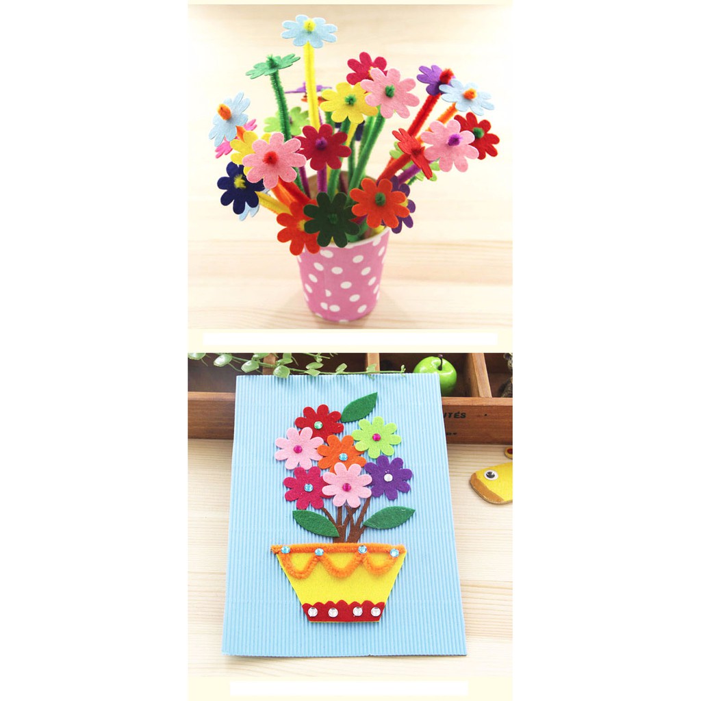 Túi hoa giấy 60 bông nhiều màu sắc kích cỡ làm đồ thủ công handmade
