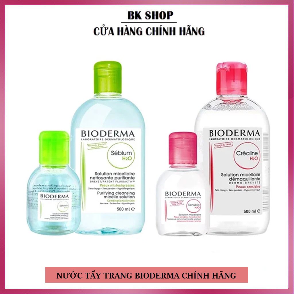 (Nội Địa Pháp - Date 2024) Nước tẩy trang Bioderma  100ml - 500ml - Hàng Chuẩn Auth