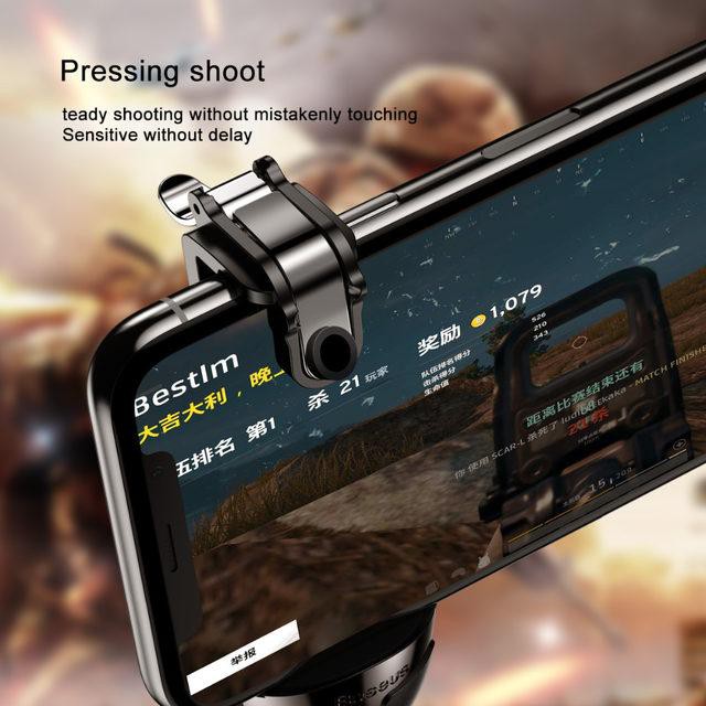 Tay Cầm Game Thương Hiệu Baseus L1R1 Có Nút Chơi Game PUBG Cho Smartphone Iphone , Samsung, Xiaomi..