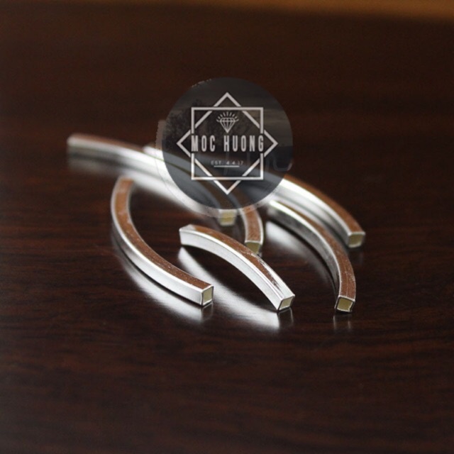 ✅ BÁN SỈ ✅ Charm ống bạc, ống vuông bạc hàng đẹp - Bạc xịn loại 1, PH099