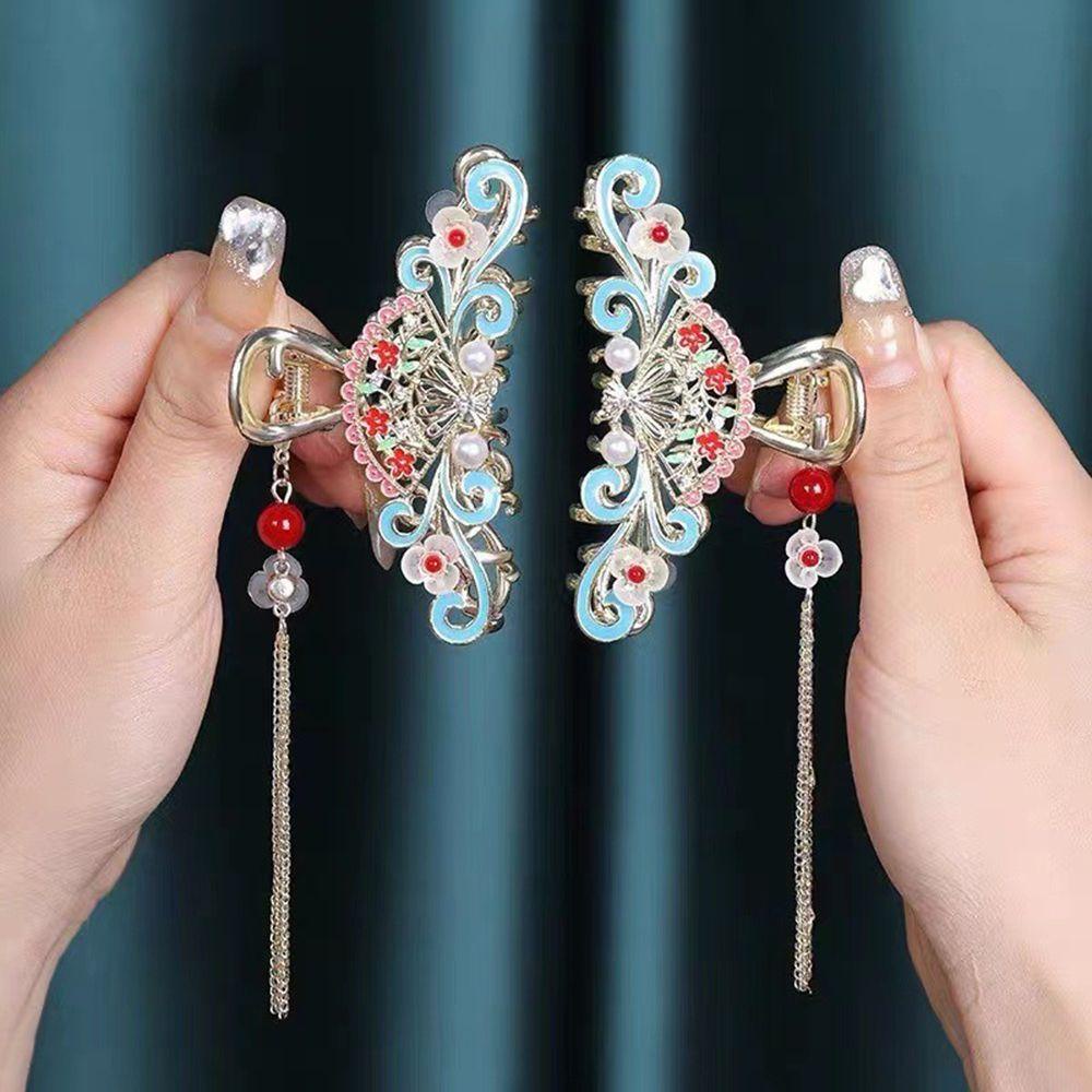 QQMALL Kẹp Tóc Hình Hoa Phong Cách Trung Quốc Cho Nữ