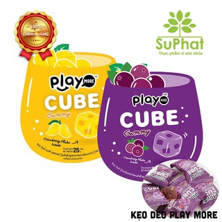 Kẹo dẻo Playmore Cube Gummy vị việt quất và xoài
