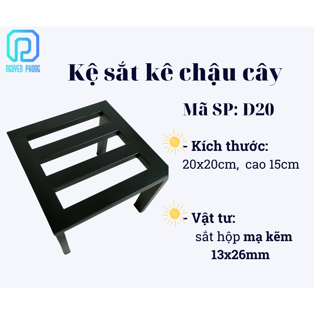 Kệ sắt để cây, ghế đôn sắt kê chậu cây, đế lót đáy chậu hoa sạch sẽ, dễ vệ sinh, gọn gàng, tiện lợi, chắc chắn