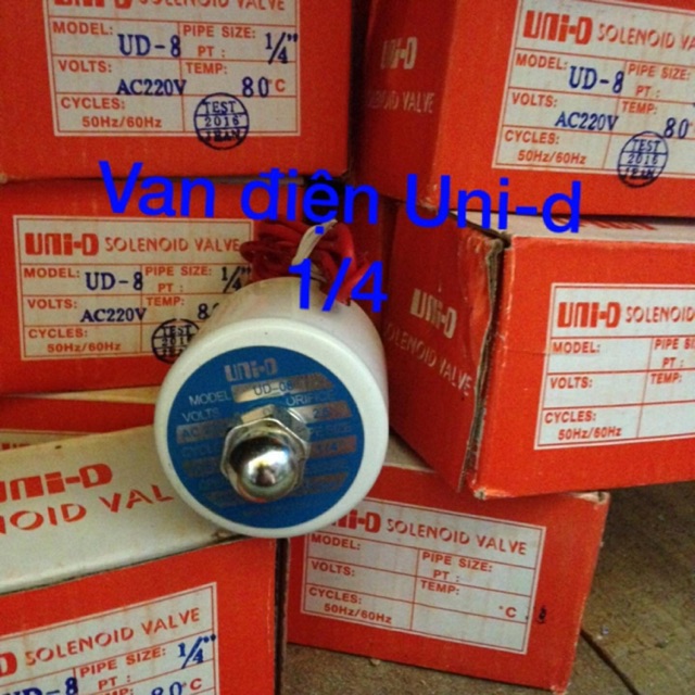 Van điện từ đóng mở nước khí nén chất lỏng dầu hóa chất, van inud 8 (ren 13mm )