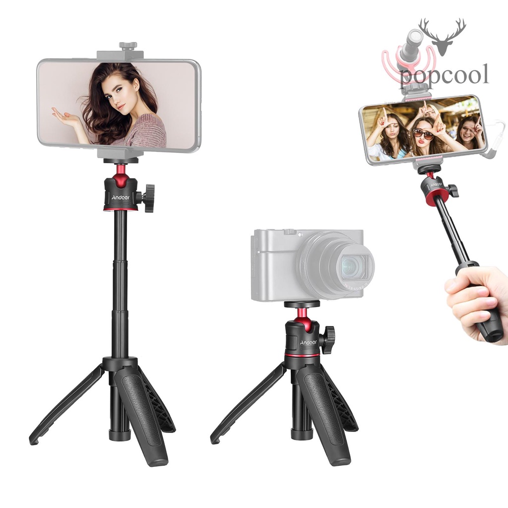 Giá Đỡ Ba Chân Andoer MT-08 Mini Để Bàn Có Đầu Bóng Vít 1 / 4 Inch