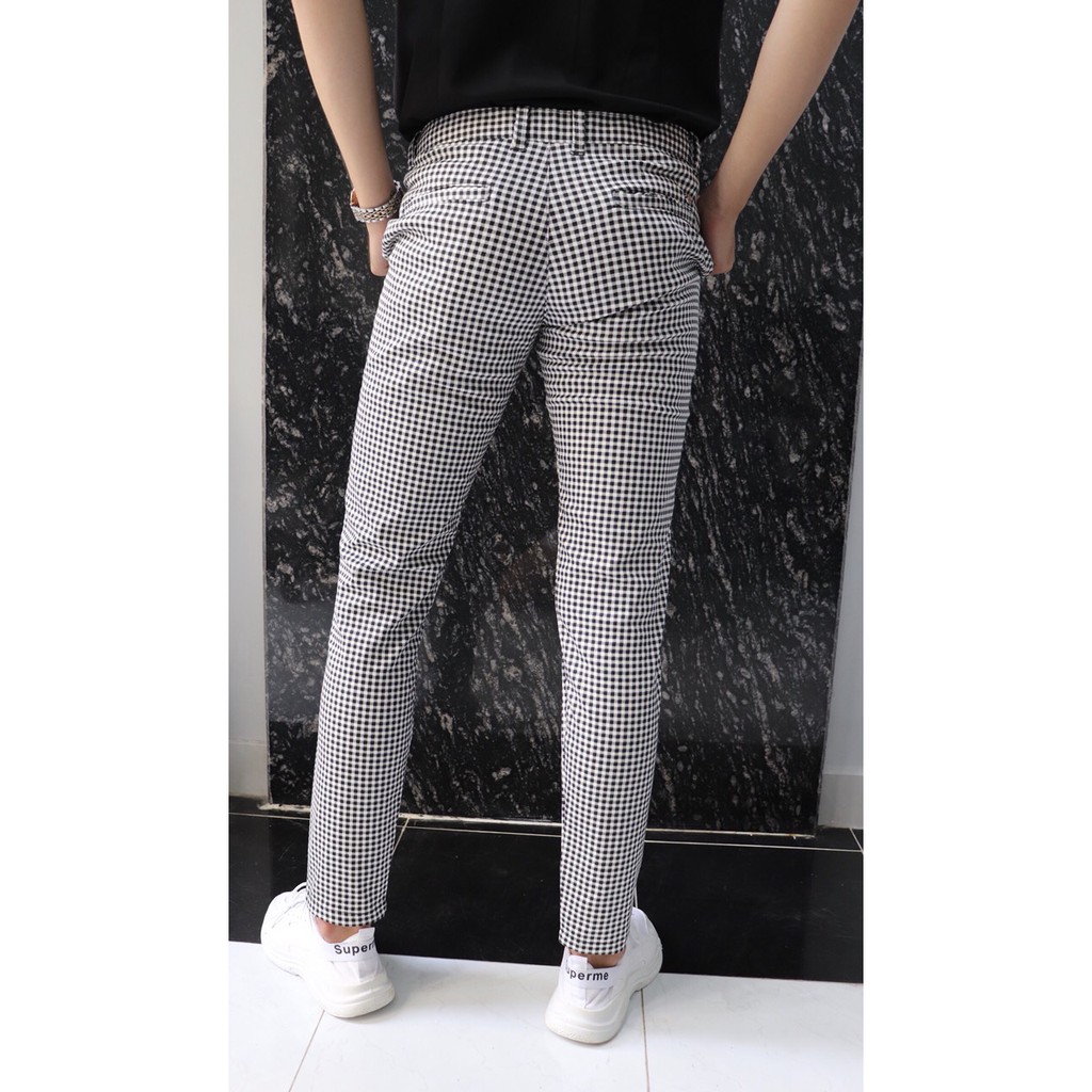 [!!HOTT] Quần Tây Ôm Body Phối Sọc Caro Cá Tính | BigBuy360 - bigbuy360.vn