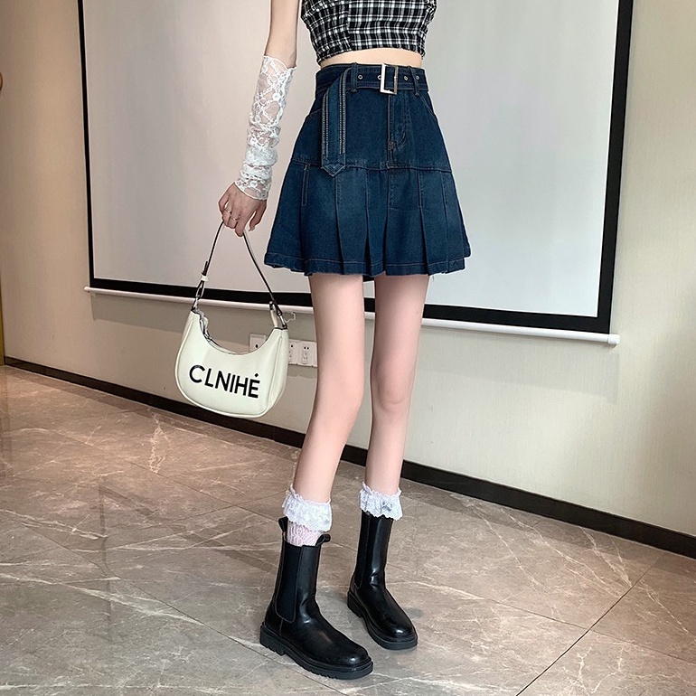 Chân Váy Jeans Chữ A Thời Trang Dành Cho Nữ