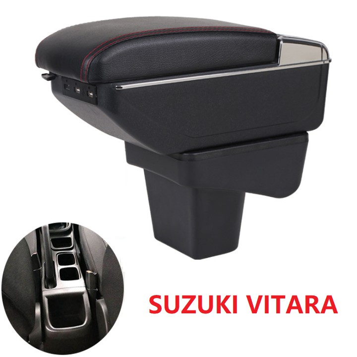 Hộp tỳ tay ô tô Suzuki Vitara tích hợp 7 cổng USB DUSB-VTRA-D