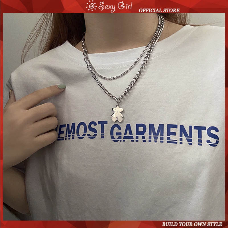 Dây Chuyền Mặt Gấu Phong Cách Hip Hop Cá Tính Thời Trang 2021