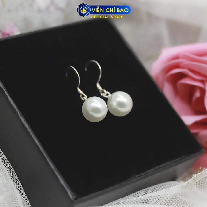 Bông tai bạc nữ quả cầu dạng móc câu chất liệu bạc 925 thời trang phụ kiện trang sức nữ Viễn Chí Bảo B400488