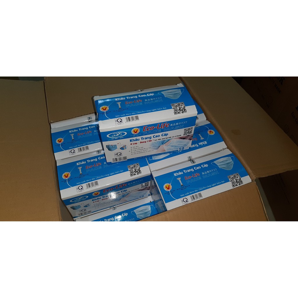 Hộp 50 cái khẩu trang y tế cao cấp 4 lớp Joko & Eco - life - Hàng có sẵn | BigBuy360 - bigbuy360.vn