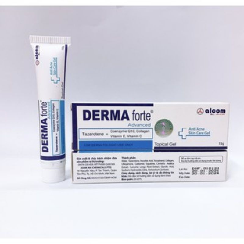 Gel ngừa mụn Derma Forte (15g) giảm vết thâm, làm sạch da, sáng da - soleil shop