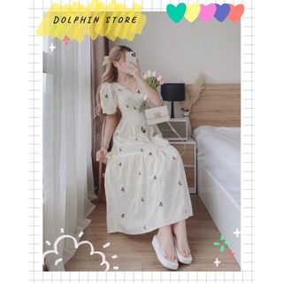 BIGSIZE Đầm midi hoa nhí bigsize