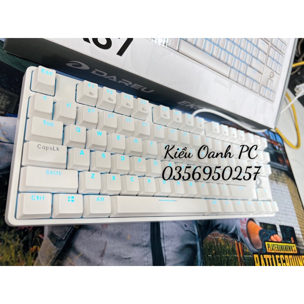 Bàn phím cơ DAREU EK87 PINK / WHITE / black Gaming