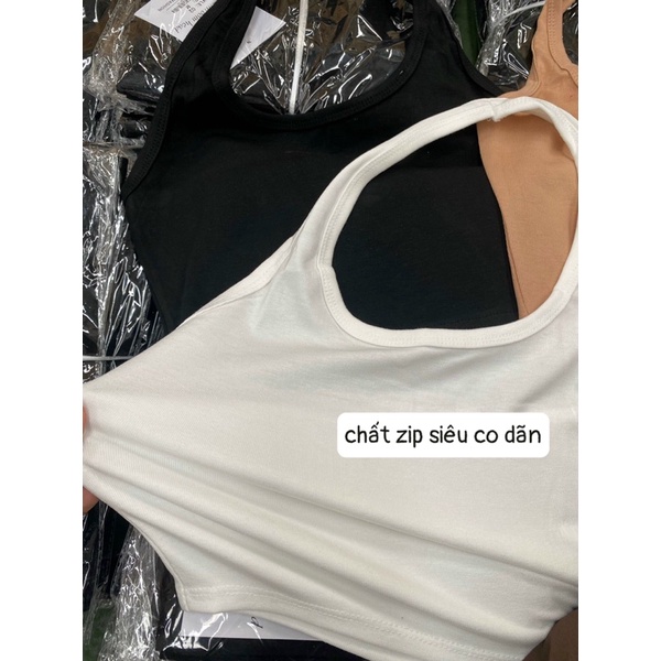 Áo crop zip choàng cổ 3 màu (Ảnh thật)