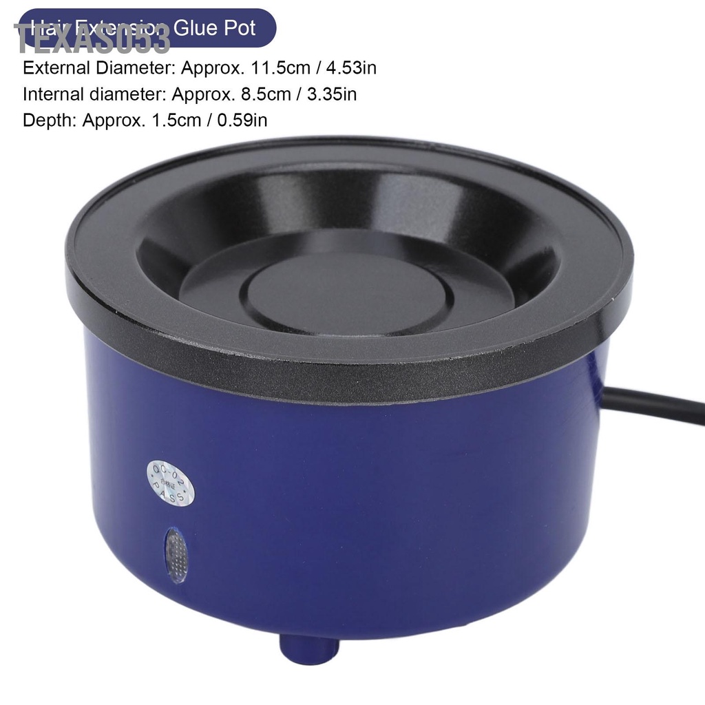 Hàng HOT Bếp nấu keo nến bằng điện dành cho mở rộng tóc Nhiệt độ không đổi Làm nóng nhanh 110‑240V【Texas053】