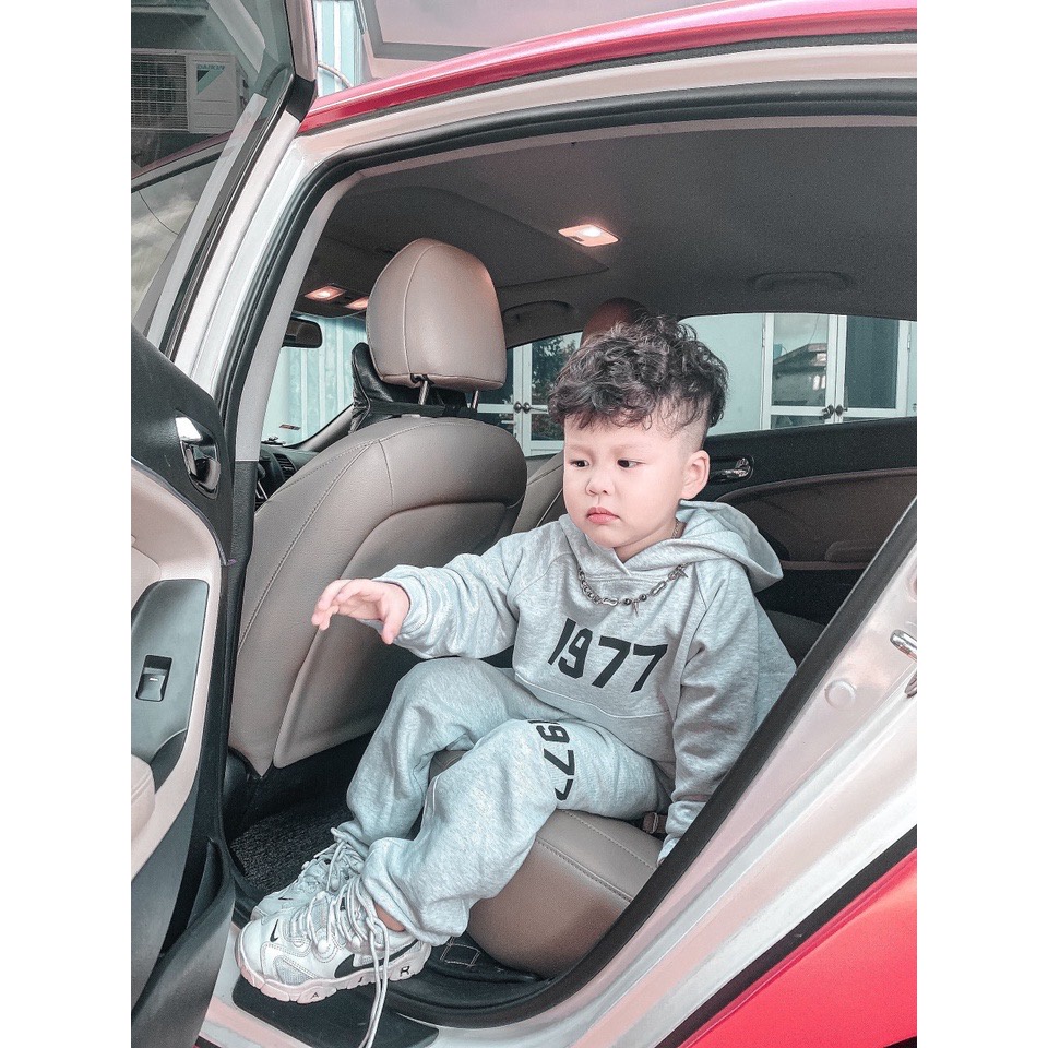 ￼ Set bộ quần áo nỉ hoodie 1977 cho bé , set áo nỉ có mũ trẻ em unisex , Sammy_vn
