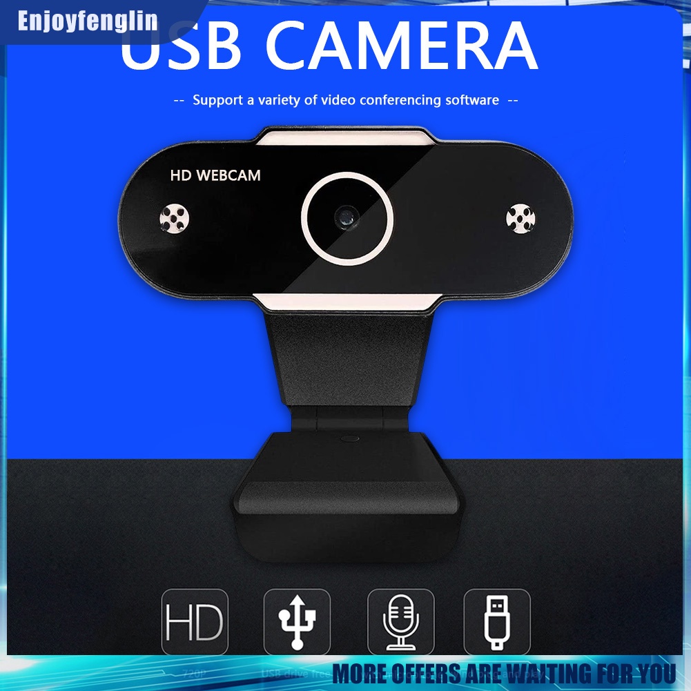 Webcam 720P HD USB 2.0 có micro hỗ trợ phát sóng trực tuyến cho máy tính | BigBuy360 - bigbuy360.vn