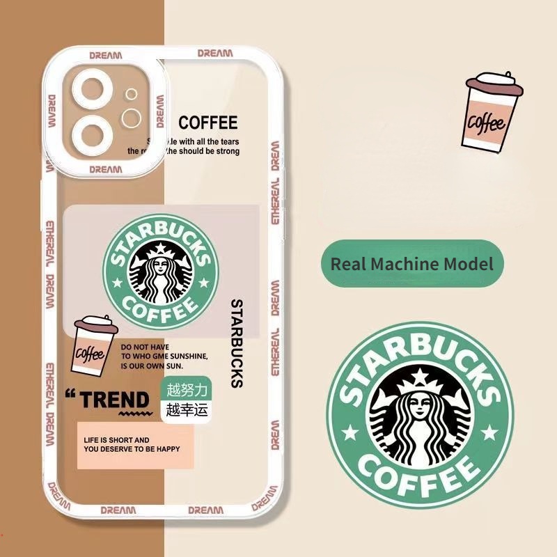 Ốp Điện Thoại Silicon Mềm Họa Tiết Starbucks Cao Cấp Cho Iphone 13 12 11 Pro MAX X XS MAX 6 7 8 Plus