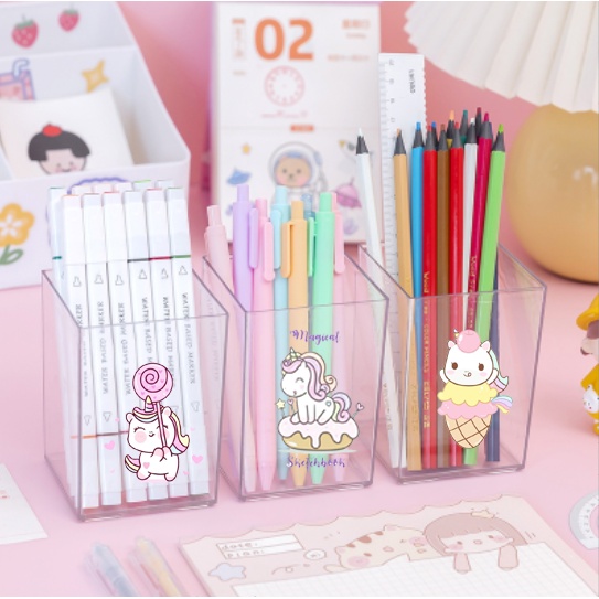 Cắm bút mica phi hành gia CBMC6 12 cung hoàng đạo ngựa thần siêu anh hùng astronaut gấu thỏ chery kitty