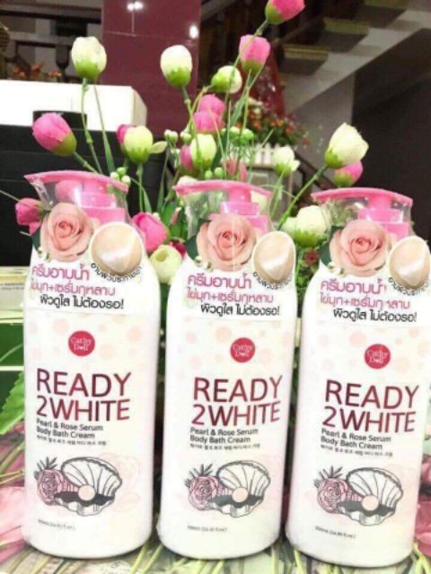 Sữa tắm dưỡng da ngọc trai hoa hồng Cathy Doll Ready 2White THÁI LAN 500ml  💕💕