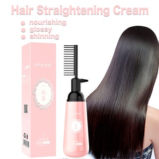 [Hàng mới về] Kem duỗi tóc chứa keratin kèm lược giúp tóc mềm và bóng mượt