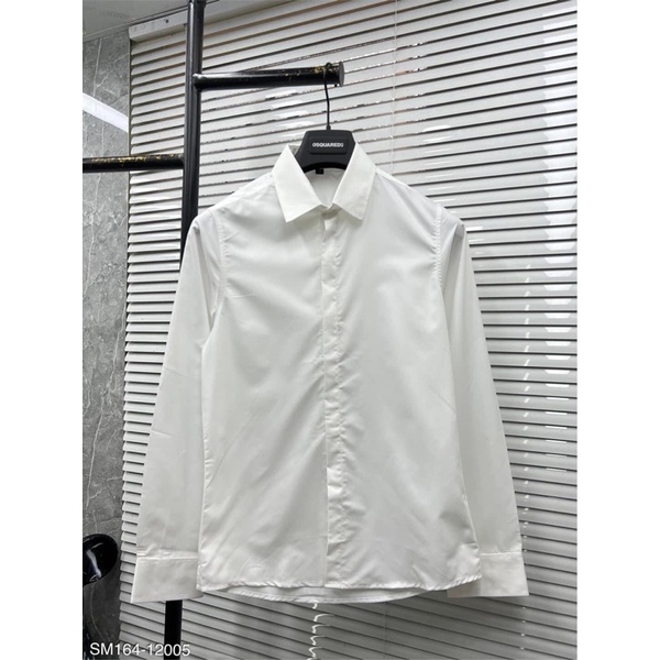 [HOT] Áo Sơ Mi Trắng Trơn Nam Giấu Cúc Kiểu Mới