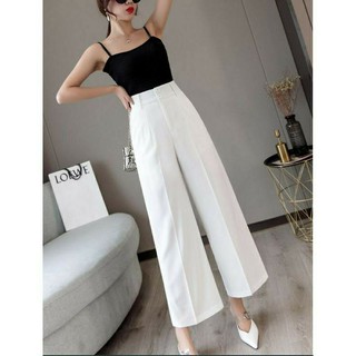 Quần ống rộng cạp cao 2 khuy m223