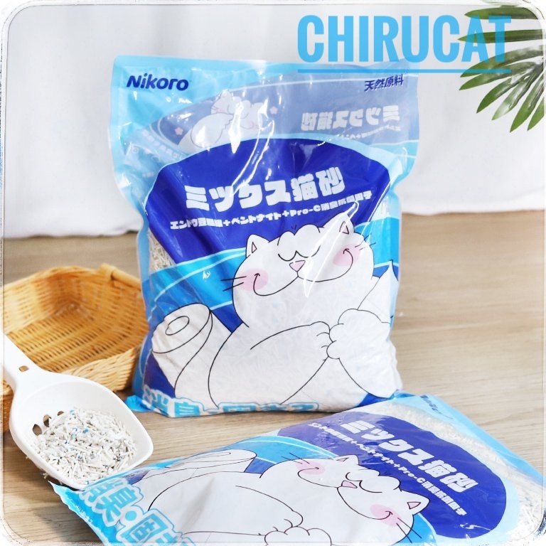 [Tặng Kèm Túi Rác] Cát Đậu Nành Nhật Nikoro Hỗn Hợp Đất Sét Đậu Nành Hạt Khử Mùi Cho Mèo