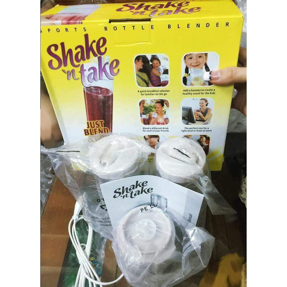 Máy xay sinh tố shake ntanke 2 cối kèm vòi hút