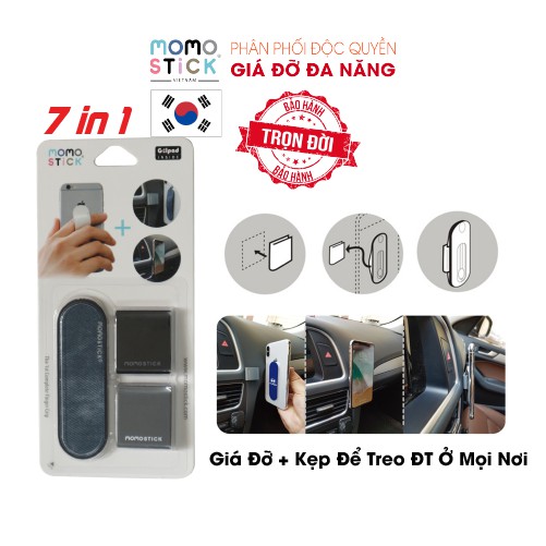 Giá Đỡ Điện Thoại Đa Năng 7 IN 1 Momostick Chính Hãng_Bảo Hành Trọn Đời_Iring điện thoại_Jean+Kẹp