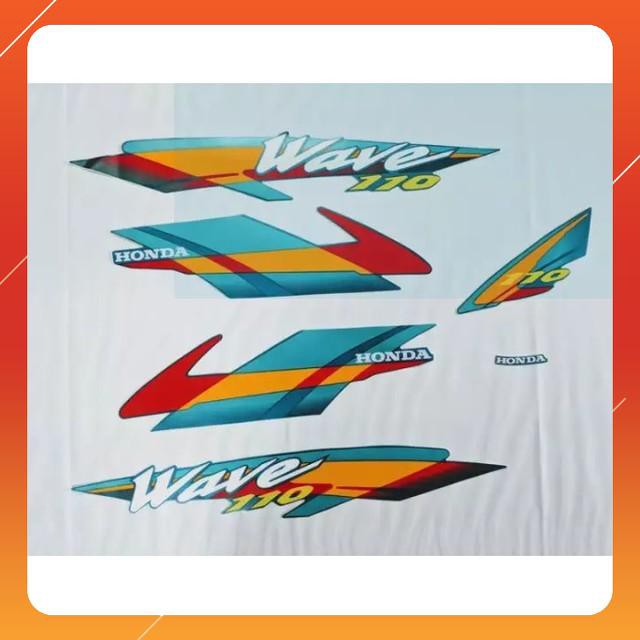 [CỰC RẺ] BỘ TEM 3 LỚP MẪU ZIN HÀNG CAO CẤP CHO WAVE THÁI 110 ĐỜI 2000 - MÀU XANH NGỌC