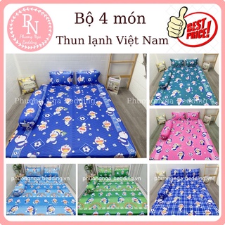 Bộ ga 4 món thun lạnh Việt Nam mẫu Doraemon