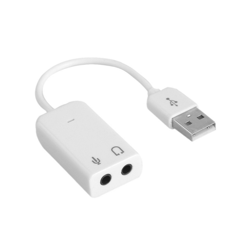 Bộ chuyển đổi âm thanh tai nghe 2 trong một với 3 cổng USB 2.0 sang cổng 3.5mm thẻ âm thanh nổi 3D